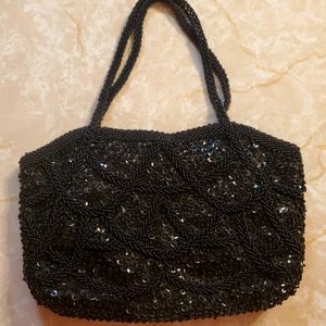 Vintage Stylecraft black beaded evening bag